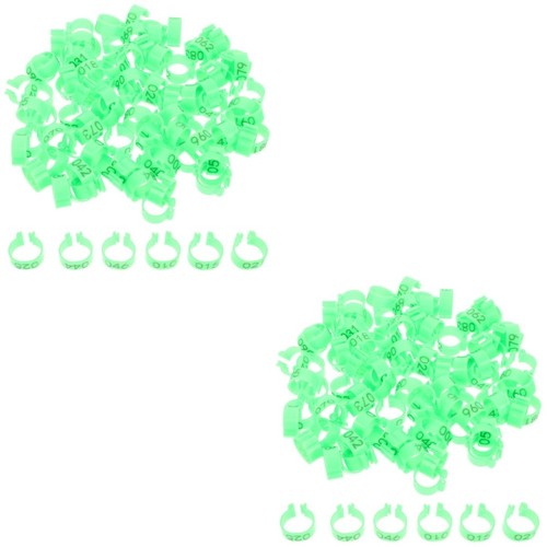Green abs pigeon foot rings - abs,