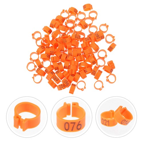 Orange plastic pigeon leg - plastic,