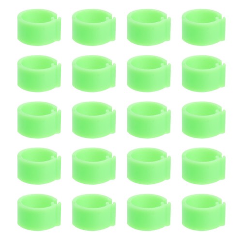 Green plastic pigeon foot - plastic,
