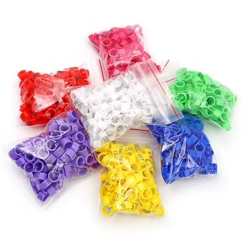 100pcs 8mm bird leg bands - 8mm, id
