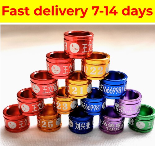 Custom pigeon leg bands - id,